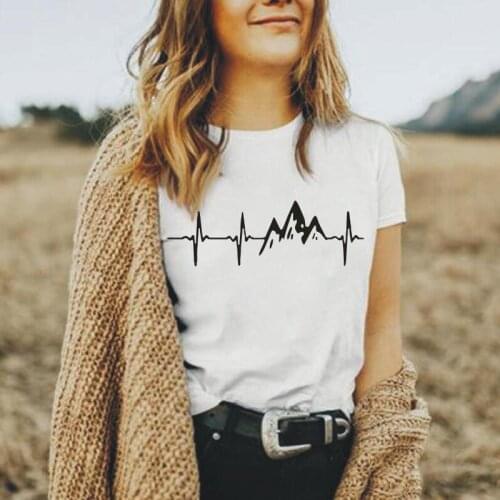 Mountain Printed Fashion Women Tshirt Short Sleeve Hipster Tee Shirt Femme Plus Size Harajuku T Shirt Women Tops Camisetas Mujer