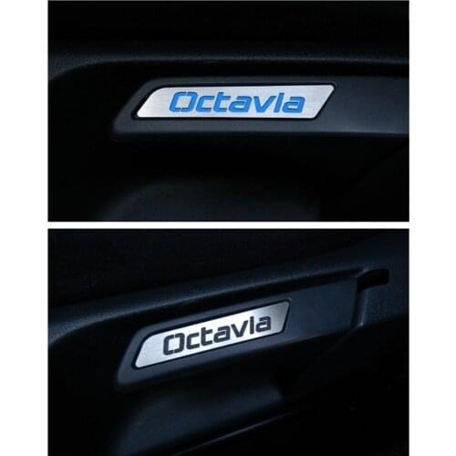 GR-H1 Special stainless steel handle label seat lift wrench decorative sticker Fit for Skoda Octavia accessories