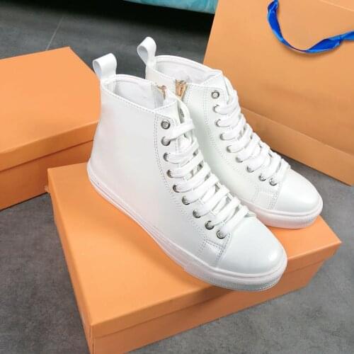 Sneaker Women Vulcanized Shoes Luxury B Brand Shoes Spring Autumn Genuine Leather White Flat Shoes Lay Fashion High Top 2021 New