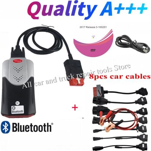 2021 NEW VCI 2017.R3 with KEYGEN VD DS150E Bluetooth for Delphis Vdijk Pro Obd2 Car Truck Diagnostic Tool Scanner