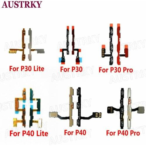 New Power on/off Button Volume Key Flex Cable FPC For Huawei P30 P40 Lite Pro