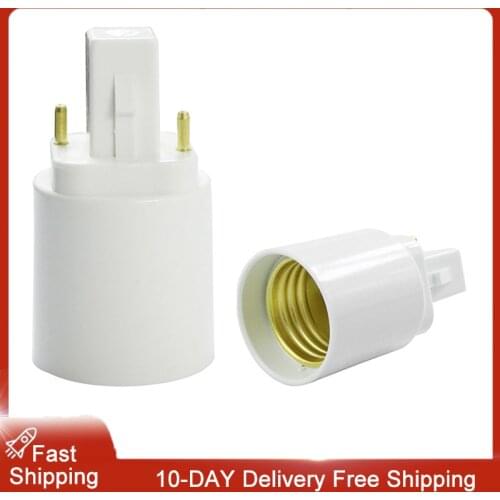1pc G24 To E27 Adapter Conversion Socket High Quality Material Fireproof Material G24 Male To E27 Socket Adapter Lamp Holder