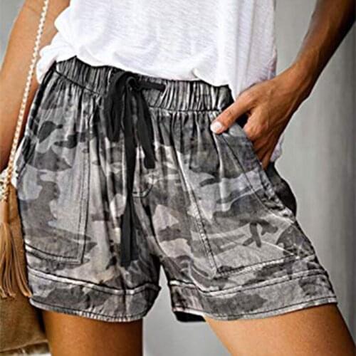 Summer Womens Shorts 2021 Tie Dye Print Beach Short Mid Waist Straight Tube Shorts Fashion Ladies CasualNew Short