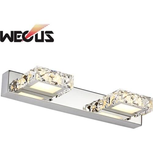 Modern 6W led indoor wall light 32cm crystal bathroom cabinet mirror lamp decoration sconce