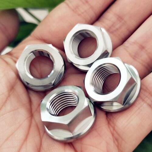 PYTITANS Titanium Hexagon Nuts with Flange M10*1.25 Titanium Gr5 Alloy Material In stock