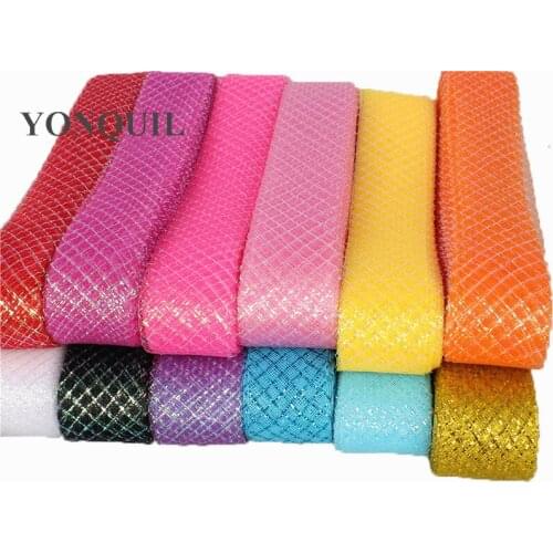 Free Shipping 4.5 cm horsehair fabric Crin Flat Plain Veiling Millinery Polyester flower store DIY hair accessories 100 yard/lot