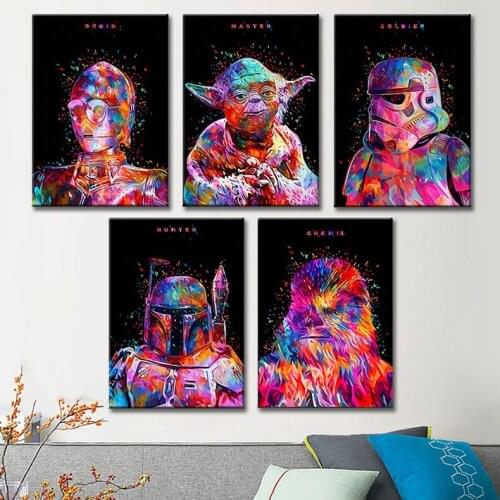 Star War Decorations for Movie HD Poster Living Room Decoration Room Decor Anime Wall Art Star War Poster Wall Decor
