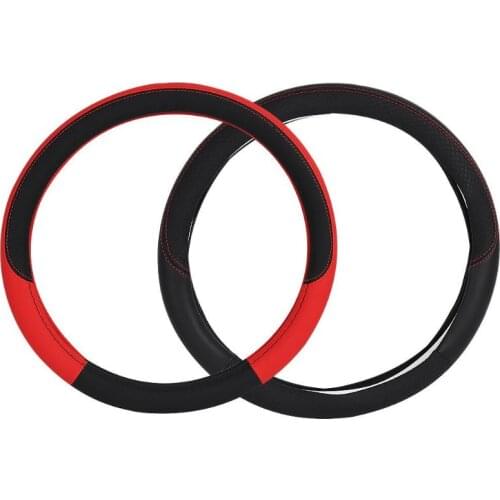 Universal PU Leather Car Steering Wheel Cover Anti-slip Steering Wheel Protector Cover Case Auto Car Styling Accessories