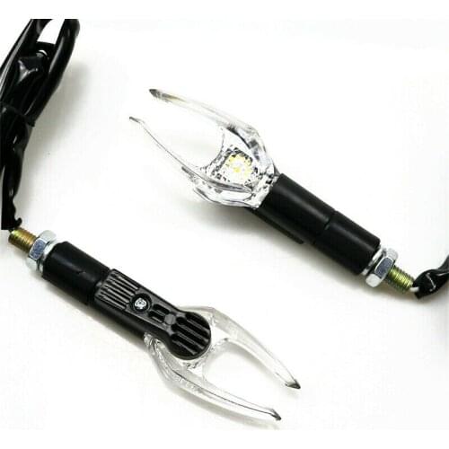 Fork Shape Motocross Street Bike Flowing Turn Signal Indicator Blinker Light