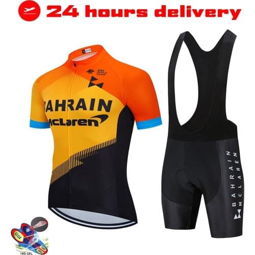 Bahrain Mclaren Cycling Suit 2021 Pro Team Shirts Clothing Bike Jersey Set Tops Jacket Bib Shorts Maillot Kit Clothes