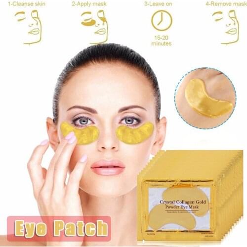 40Pcs Crystal Collagen Gold Eye Mask Anti-Aging Dark Circles Acne Beauty Patches For Eye Skin Care Korean Cosmetics Women Makeup