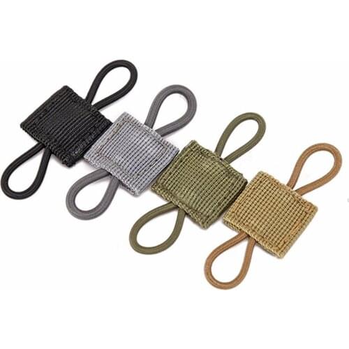 10Pcs/Pack Tactical Vest Accessories Molle System Sling Adapter Buckle PTT Fixed Strap For Hunting Camping Airsoft