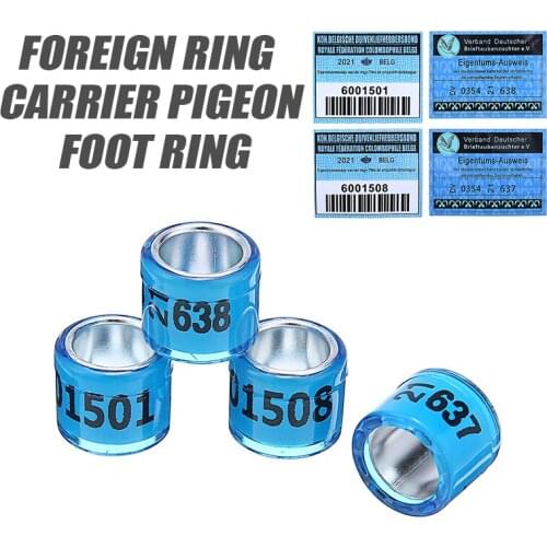 2set Pigeon Leg Bands Poultry Dove Bird Parrot Clip Rings Band Foot Ring Pigeon Supplies Identification Rings
