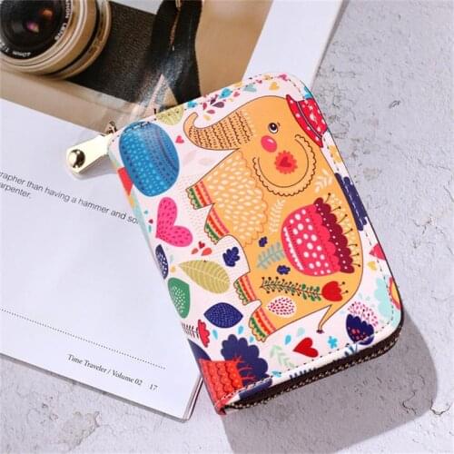 2019 Hot Sale Girls/Womens Leather Credit Card Case Business Bank Card Holder Organizer Purse Cartoon Mini Money bag