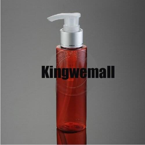 300pcs/lot 100ml Plastic empty beautiful cosmetic container lotion pump bottle RED color