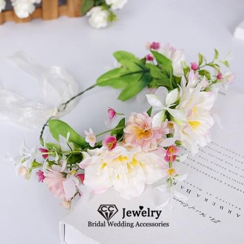 CC Headbands for Flowers Women Hair Accessories Wedding Crowns Engagement Jewelry Bridal Wreath Vacation Garlands Corolla 58393