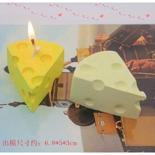 Cheese Shape DIY Candle Crafts Molds Cake Mold Easy 3D Christmas Handmade Silicone Soap And Candle Mold