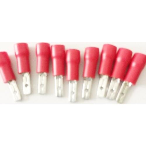 Hot sale 100PCS Insulated Crimp Terminals 2.8mm Red Insulated male Connector Crimp Terminals