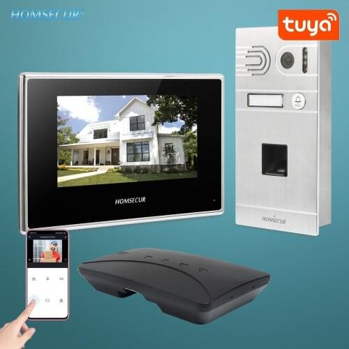 HOMSECUR 7" WIFI Video Door Entry Phone Call System with Call Transfer for House BC061-S+BM718-B