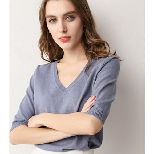 Женские пуловеры с V-образным вырезом Jadoutin China At AliExpress