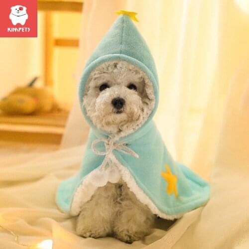 Kimpets Pet Christmas Clothes Dog Fall/Winter Cloak Cat Transformation Cloak Birthday Party Decoration Costume