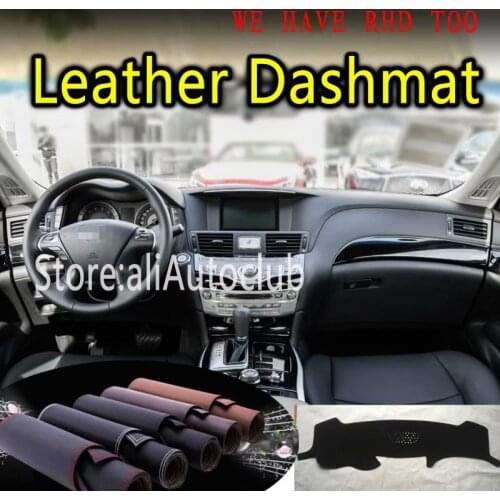 For Infiniti M25 M37 M56 m35h Q70 Q70L 2010-2018 Leather Dashmat Dashboard Cover Dash Carpet Custom Car Styling sunshade LHD+RHD