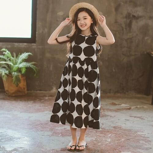 Dress Girl Summer Sisters Mother Daughter Matching Clothes Dot Print Sundress 6 8 10 12 14 16 years old