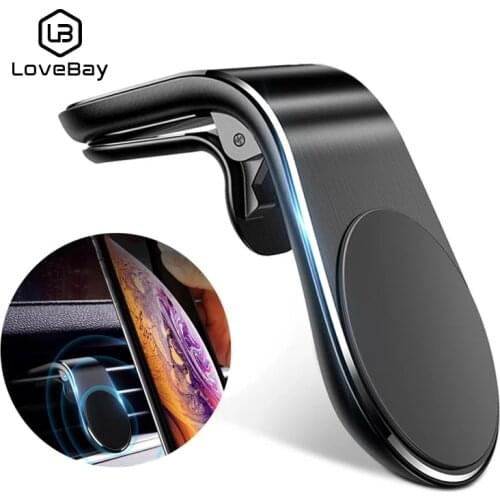 LOVEBAY Magnetic Universal Car Phone Holder Air Vent Mount Stand in Car GPS Cell Phone Holder Blacket For iPhone11 Xiaomi