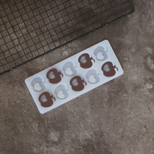 Small Size Apple Shape Silicone Chocolate Mold Cupcake Decorating Transfer Sheet Mould DIY Chocolate Garnish For Dessert