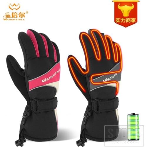 Motorcycle Winter full finger electric heating thickening waterproof racing sports gloves USB charging heat insulation 6 hours
