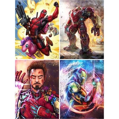 Cartoon Diamond Painting Super Warrior 5D DIY Revenge Hero Children Mosaic Kit Square Round Rhinestone Mural Embroidery Home