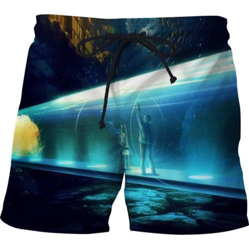 2021 Summer Mens 3D Printed Beach Shorts Running Sports Workout Shorts for Men Quick Dry Training Gym Athletic Mens Shorts