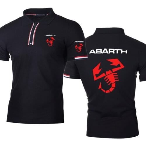 NEW Mens polo shirt Abarth Car Logo Summer casual Comfortable high quality casual trend Short sleeve Cotton Mens tops