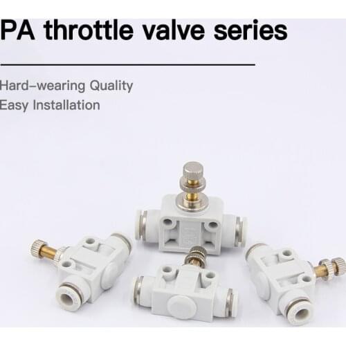 1 pieces/package Pneumatic air pipe joint ASA4 ASA6 ASA8 restrictor valve control valve pipe throttle valve LSA10 LSA12