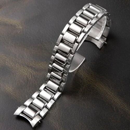 Curved End Watchband Replacement stainless steel Watch band For Chopard Mille Miglia 23mm