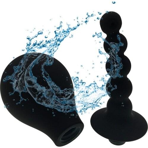 1 Pcs Silicone Anal Beading Sexy Gay Enema Tool Same Anal Sex SM Tools Vaginal Cleaner Tool for Men and Women Anal Cleaner