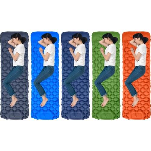 Foldable Sleeping Bed Camping Mat Cushion Outdoor Furniture Bed Ultralight Cushion Hiking Trekking Equipment with Pillow