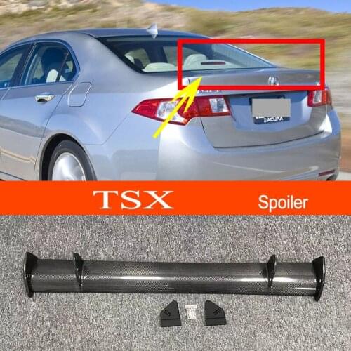 TSX Real Carbon Fiber GT-style Car-styling Sporty Rear Trunk Wing Spoiler for Acura TSX Sedan