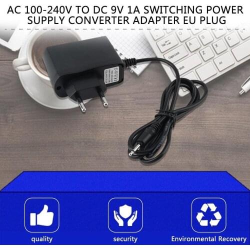 Universal AC 100-240V To DC 9V 1A Switching High Power Supply Converter Adapter EU Plug For Led Strips for Mobile Phone Accessor