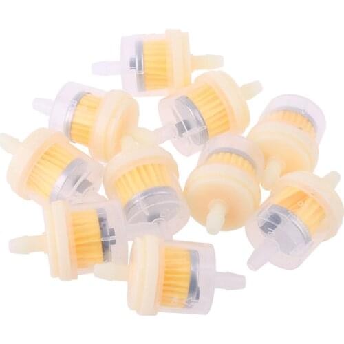 10x 4/25'' 4mm Hose Motorcycle Scooter Gasoline Filter Clear Inline Gas Fuel New