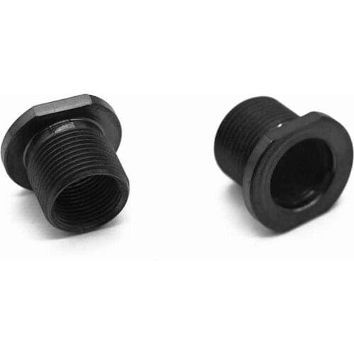 2PCs Barrel Thread Adapter 5.56 to .308 1/2"-28 TPI ID to 5/8"-24 TPI OD, Black Oxide Finish, 0.825"OD 0.750"Flats, CN/US STOCK