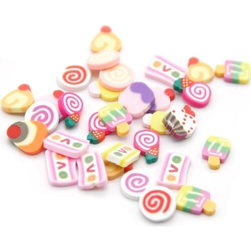 David accessories 20g/pack 10mm Soft Pottery DIY Slime Fluffy Material Fruit slices Filler Polymer Clay Toy Supplies,1Yc9211