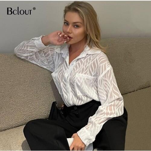 Bclout Women's Transparent Shirts