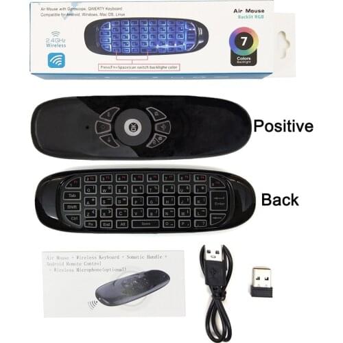 Wireless Air Mouse C120 Remote Control 2.4G Sensing Universal Mini Keyboard Remote Control For Suitable for non-touch screen Car