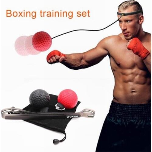 Boxing Reflex Speed Punch Ball MMA Sanda Boxer Raising Reaction Force Hand Eye Training Set Stress Gym Boxing Muay Thai Exercise