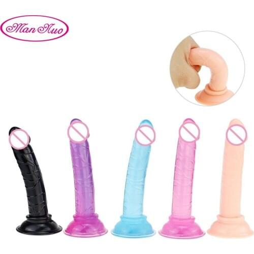 Man Nuo Realistic Dildo Anal Lesbian Soft Jelly Penis Suction Cup Sex Toys for Woman Adult Orgasm Masturbation Big Sex Toy New