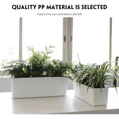 New Creative Square Plastic Automatic Watering Flower Pot Home Office Desk Decoration Lazy Automatic Water-Absorbing Flower Pot