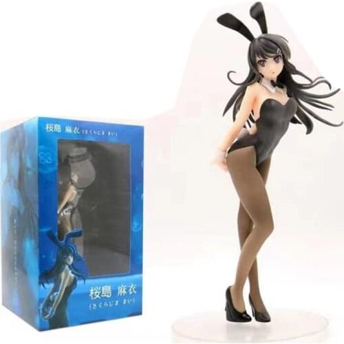 24CM Anime Rascal Does Not Dream Of Bunny Girl Sakurajima Mai Sisters Dream Sexy Girl Anime Figurine PVC Action Figures Toys