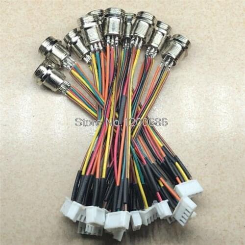 GX16 Female M16 Male GX16-4-5 2/3/4/5/6/7/8/9/10 plug-in Aviation Plug Socket Connector With 30cm 22AWG XH2.54 Wire Harness