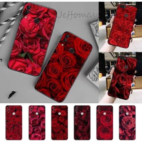 Beautiful red rose Phone Case For Huawei honor Mate P 9 10 20 30 40 Pro 10i 7 8 a x Lite nova 5t